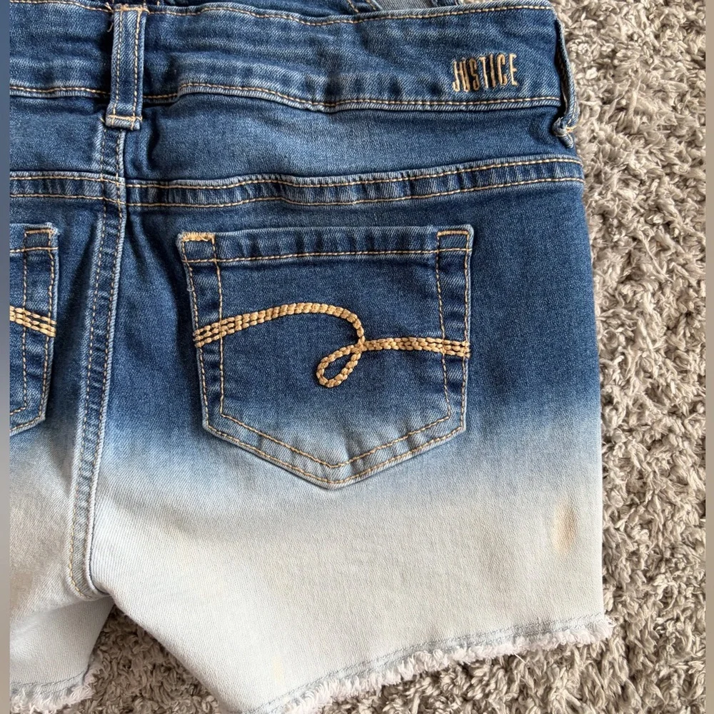 Justice• Girls’ Denim Ombré Overall Shorts | Sz 12